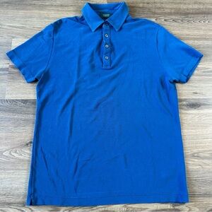 Zanone Polo Shirt Men Medium Blue Icepiquet Luxury Knit Italy 48 Slowear‎ Slim